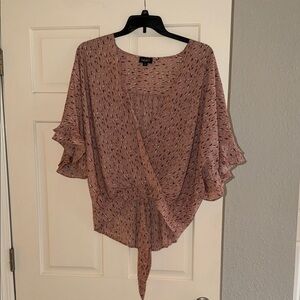 Gigio Women's Blush Tie-Front Blouse